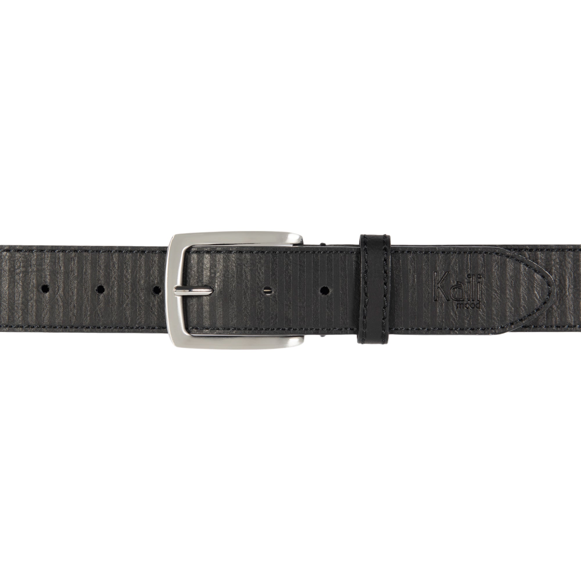 K4009AB | Cintura Uomo Allover in Fodera Pelle Finitura in Pu. Colore Nero. Dimensioni: cm 125 x 3,8 x 0,5 (giro vita cm 110). Confezione: Gift Box rigido fondo/coperchio-2