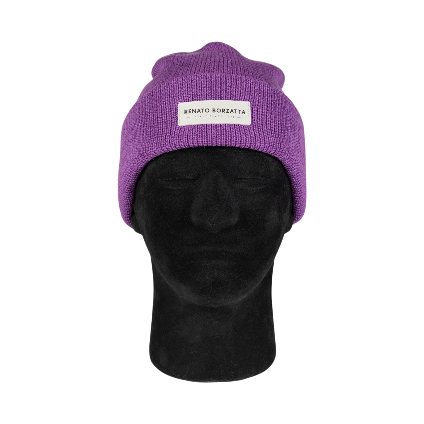 RB5001Y  | Berretto in Maglia a doppio strato MONVISO Misto Lana Made in Italy. Colore Viola - Taglia Unica-2