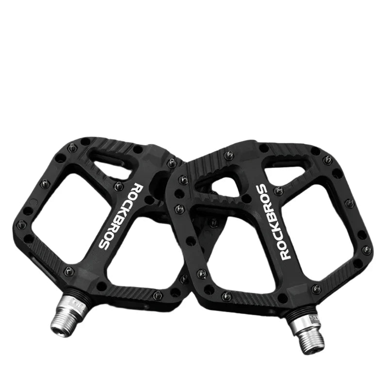 Ultralight Flat Platform Bicycle Pedals Nylon Composite Black-0