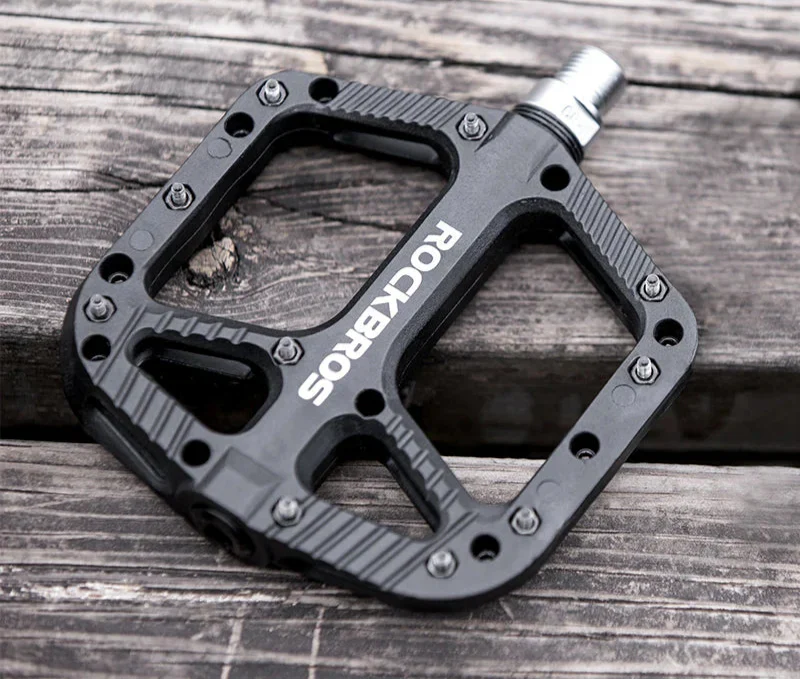 Ultralight Flat Platform Bicycle Pedals Nylon Composite Black-1
