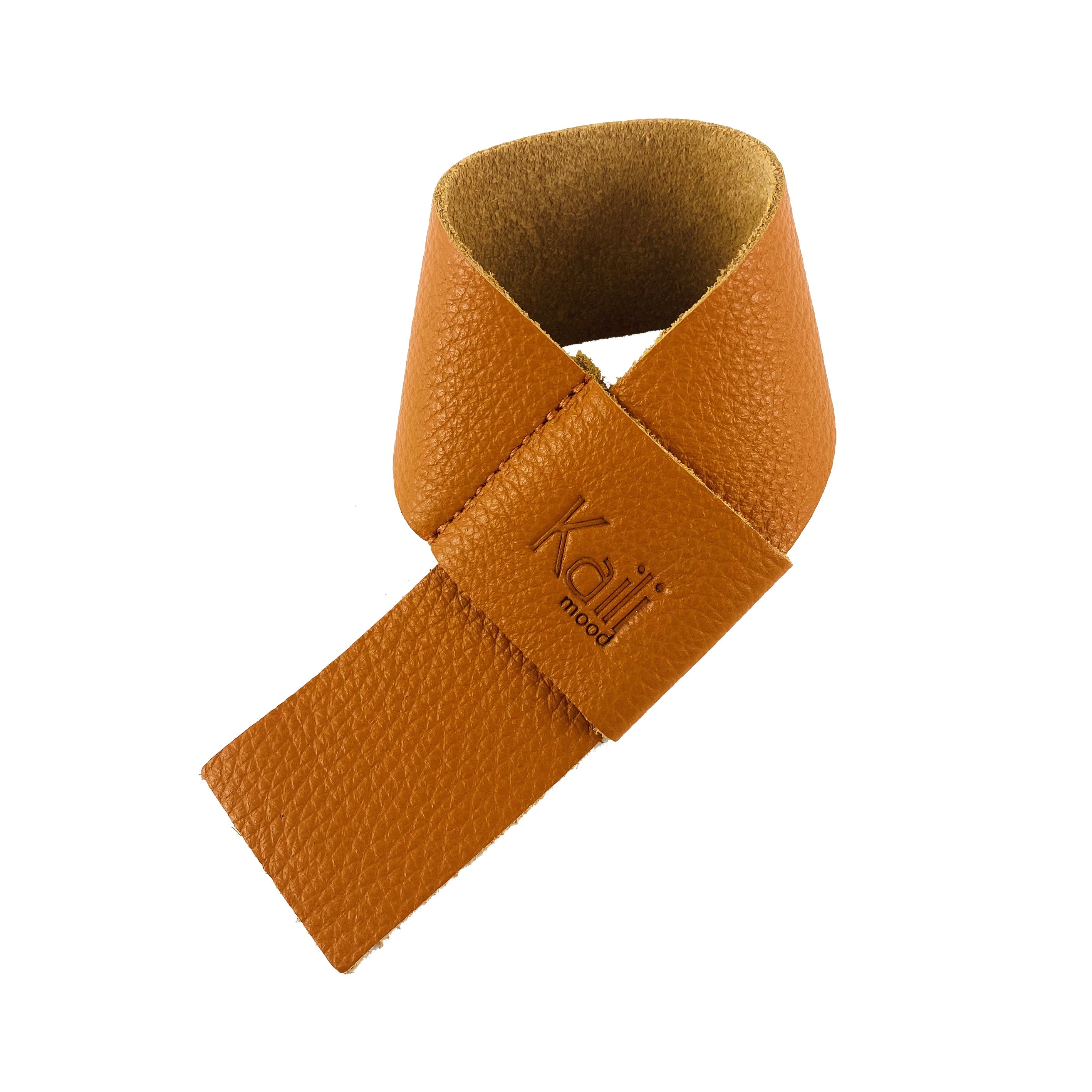 K0010LB | Salvagoccia per Bottiglia Made in Italy in Vera Pelle pieno fiore, grana dollaro - Colore Arancione. Dimensioni: cm 27 x 4 x 0,5.  Confezione: Gift Box rigido fondo/coperchio-1