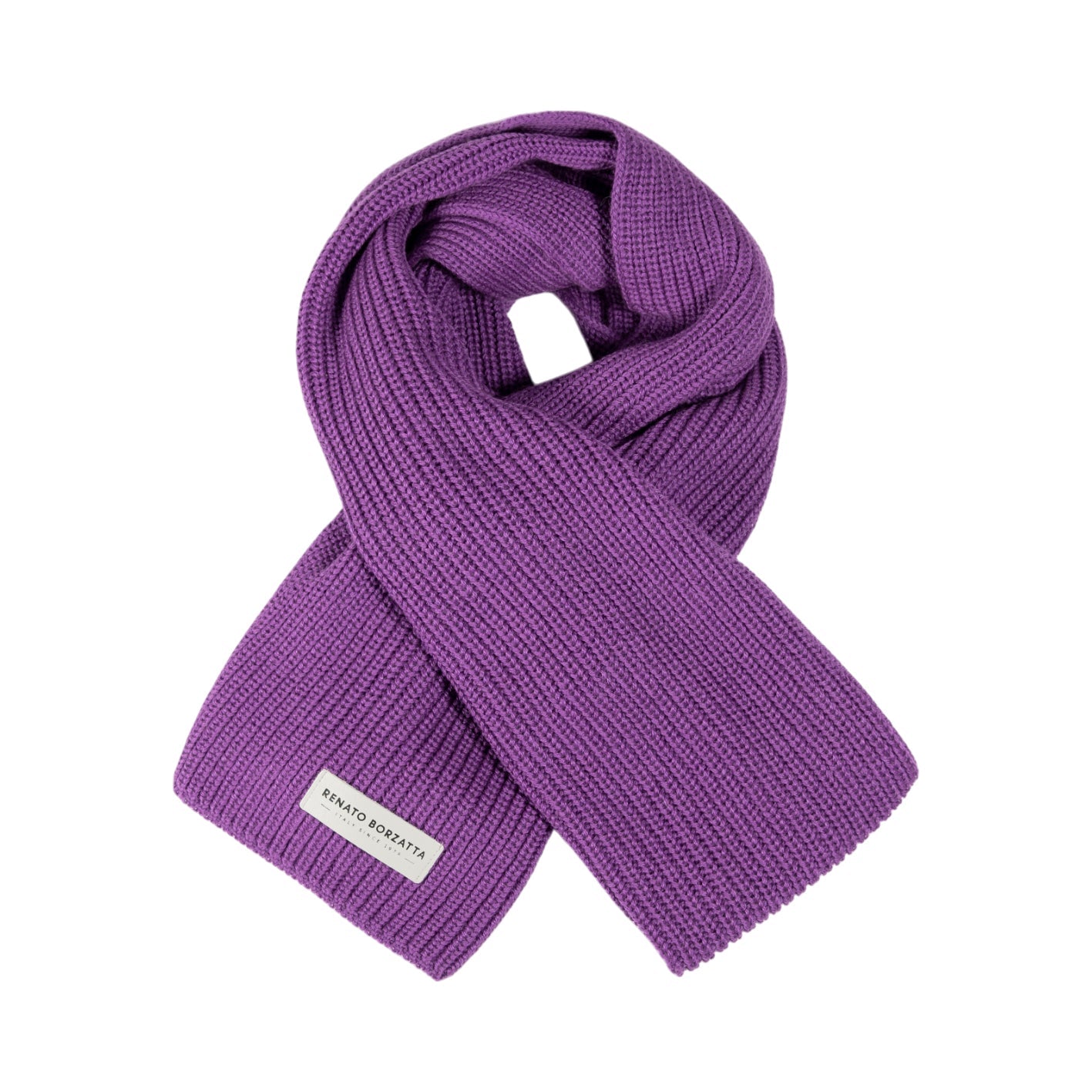RB5002Y  | Sciarpa in Maglia CERVINO Misto Lana Made in Italy. Colore Viola - Taglia Unica-0