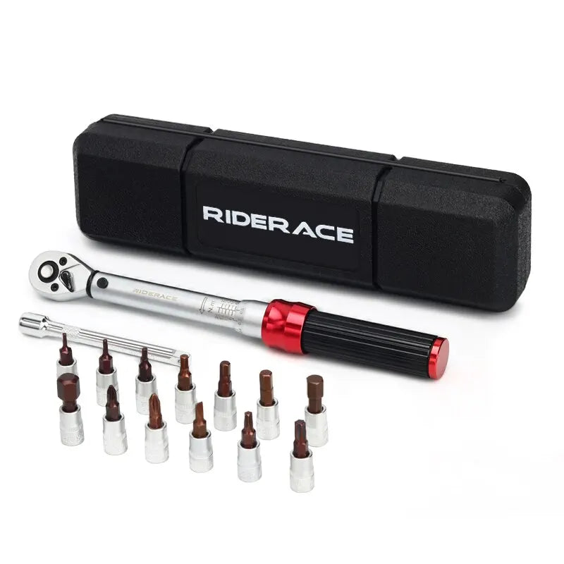 15-Piece Bicycle Torque Wrench Set Red-0