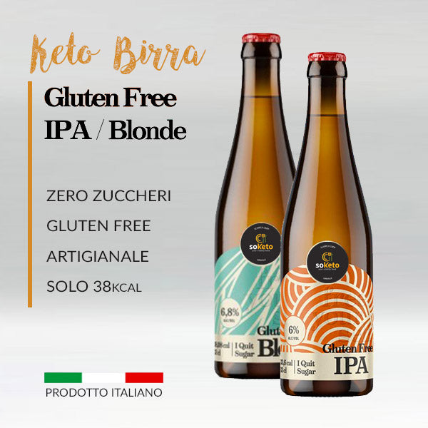 2 Keto Gluten-Free Zero Sugar Beers - Blonde and IPA-0